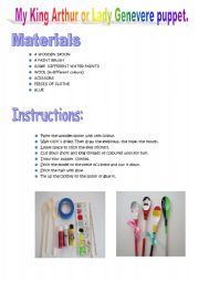 English Worksheet: MAKE YOUR OWN PUPPET