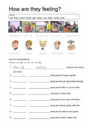 English Worksheet: Feelings