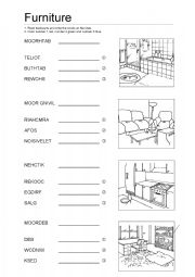 English Worksheet: Furniture