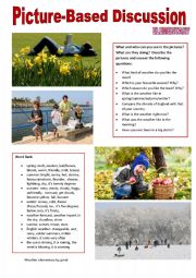 English Worksheet: Picture-based discussion Elementary - (13) Weather