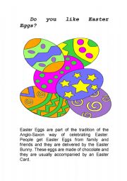 English Worksheet: Do you Like Easter Eggs?