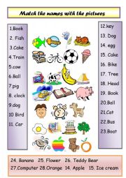 English Worksheet: BASIC VOCABULARY