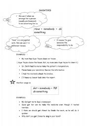 English Worksheet: Causatives