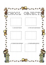 English Worksheet: School Objects