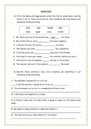 English Worksheet: Causatives