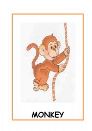 English Worksheet: Animals.Cute animal cards. 10 flashcards.