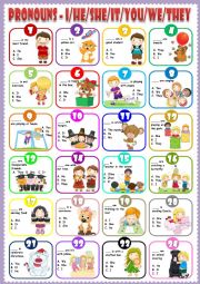 English Worksheet: Pronouns (Greycale + keys) Full editable