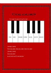 English worksheet:  THE COLOURS SONG 2