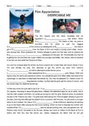 English Worksheet: Despicable Me