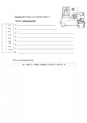 English worksheet: Prepositions