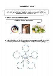 English worksheet: What is alternative medicine? Part 1