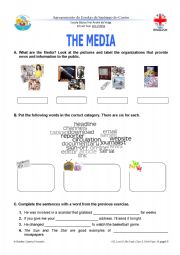 English Worksheet: The Media