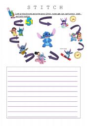 English Worksheet: WRITING- STITCH