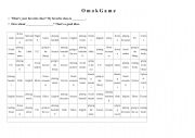 English worksheet: omokgame