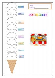 English Worksheet:  colours