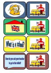 Dice BoardGame Cards 10 - School