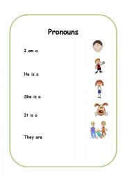 English worksheet: Pronouns