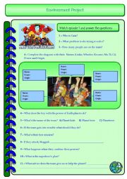 English worksheet: Captain Planet Episode 1 