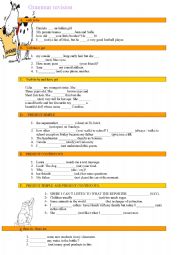 English Worksheet: grammar revision