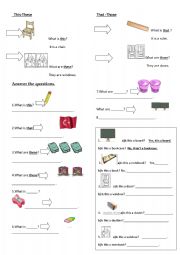 English Worksheet: This-That-These-Those