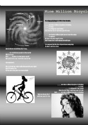 English Worksheet: Nine Million Bicycles - Katie Melua