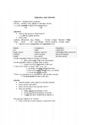 English worksheet: adjectives anmd adverbs
