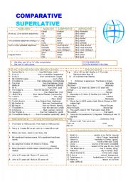 English Worksheet: Comparative and Superlative