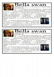 English Worksheet: bella swan (can/have/tobe)