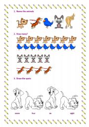 English Worksheet: Animals (English Adventure)