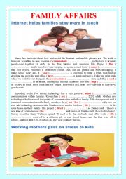 English Worksheet: FAMILY AFFAIRS