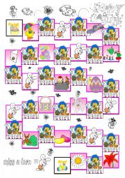 English Worksheet: Easter boardgame Cards 1/2