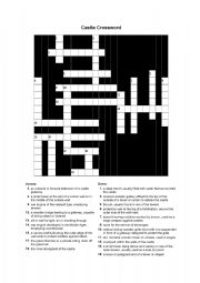 English worksheet: Castle Crossword