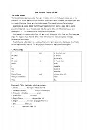 English worksheet: to be