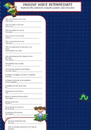 English Worksheet: Passive voice