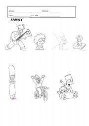 English worksheet: FAMILY MEMBERS