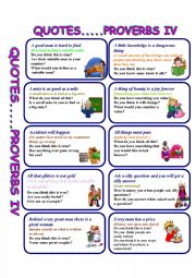 English Worksheet: PROVERBS AND SAYINGS