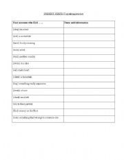 English Worksheet: Present Perfect Speaking Activity