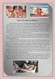 English Worksheet: Chinas One-child Policy