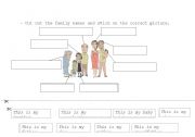 English worksheet: The family