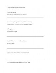 English Worksheet: Identify Literery devices