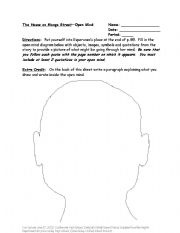 English worksheet: The House on Mango Street- Open Mind Portrait