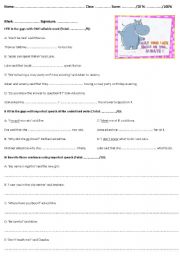 English Worksheet: Reported speech