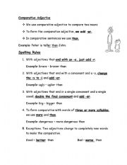 English worksheet: Comparatives