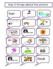 English worksheet: weather-seasons game