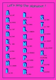 English worksheet: Alphabet