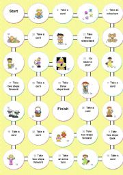 English Worksheet: EASTER BOARD GAME  (Page 1)