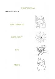 English worksheet: NIGHT AND DAY