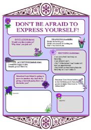 English Worksheet: express yourself