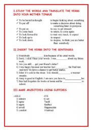 English Worksheet: language exercises
