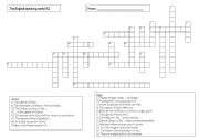 English worksheet: The english speaking world crossword